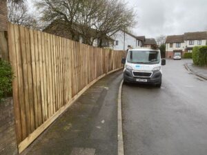 Ross and his team have just finished erecting a replacement fence around our corner house