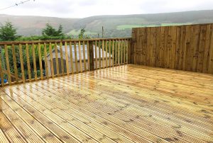 decked area