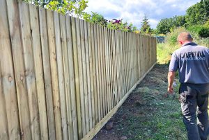 new fence built in Caerphilly